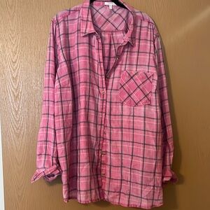 Lightweight pink flannel from Maurices